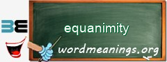 WordMeaning blackboard for equanimity
